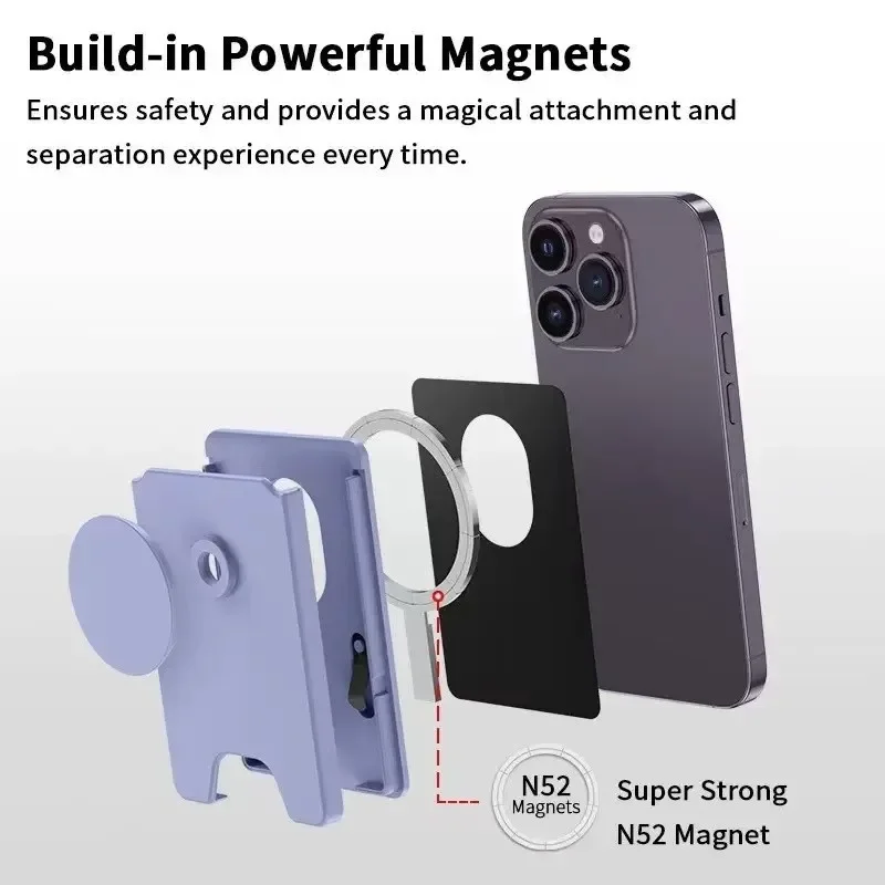 Für MagSafe: Starke magnetische Kartenhalterung für iPhone 17, 16, 15 Pro Max und Samsung S25, S26 Ultra mit Griptok – Detail 8