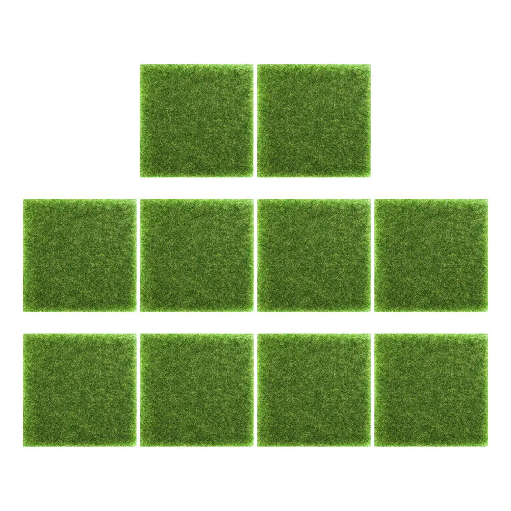 10 قطعة حصيرة من العشب الاصطناعي محاكاة العشب الأخضر الزخرفية فو العشب العشب لشرفة حديقة الزفاف جدار الفناء في الهواء الطلق داخلي