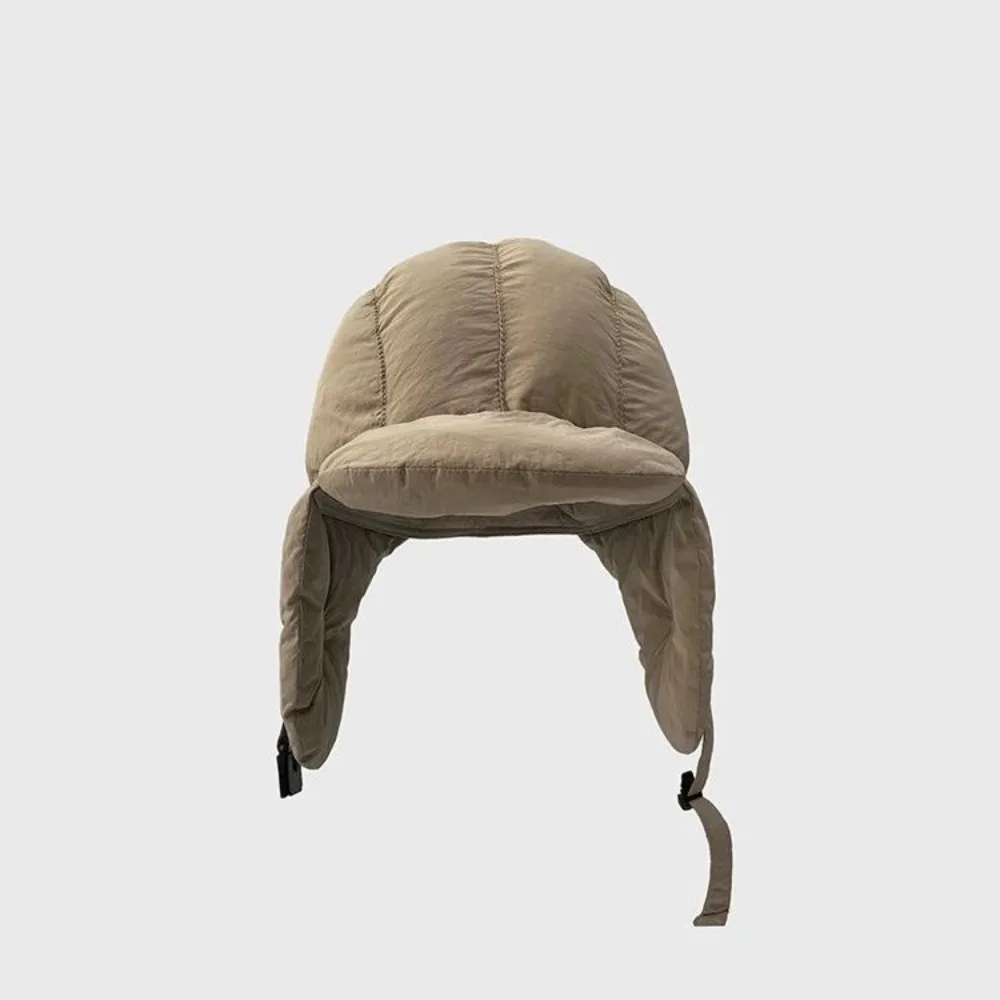 Retro Thickened Lining Pullover Bomber Hat Padded Thermal Adjustable Buckle Trapper Hat Soft Ear Protection Ear Flap Hat Winter