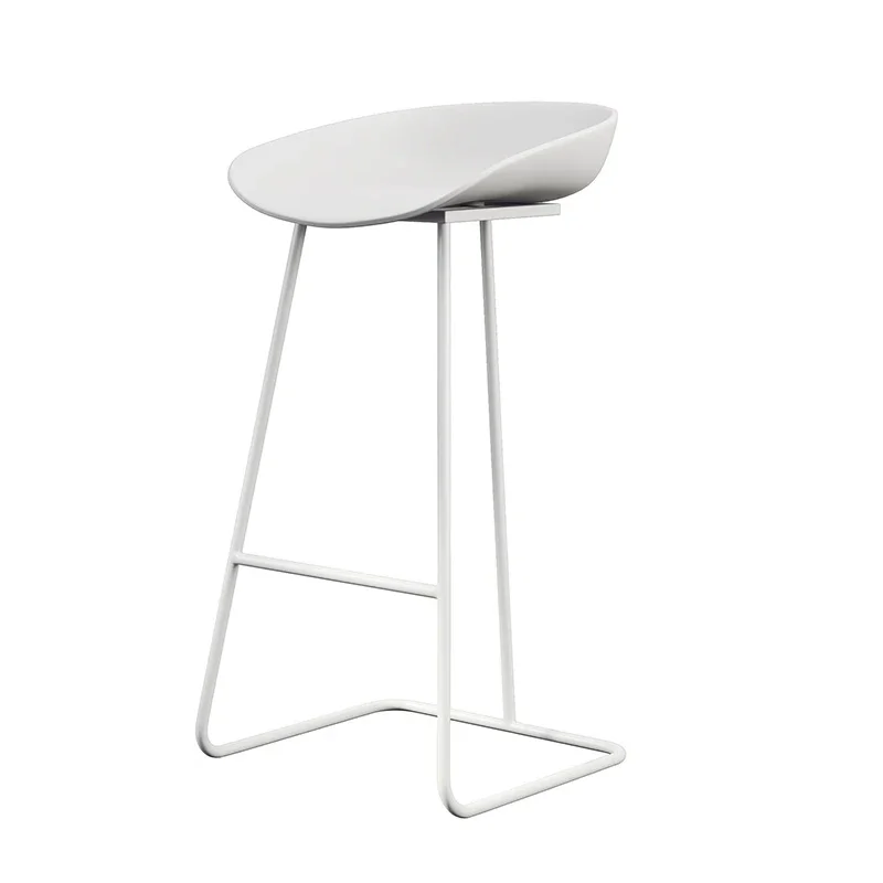 Taburete nórdico de hierro forjado, silla alta minimalista, moderna, para restaurante, oficina, comedor, juego de muebles creativos, 65/70/75cm