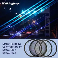 Walkingway Streak filtreler mavi gökkuşağı renkli yıldız hattı Flare Flare lens filtre 49 52 55 58 62 67 72 77 82MM kamera filtresi