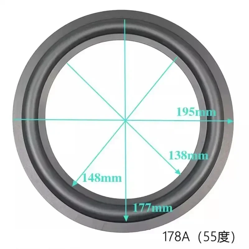 2pcs 8 inch 195mm Woofer Speaker Rubber Surround Suspension 