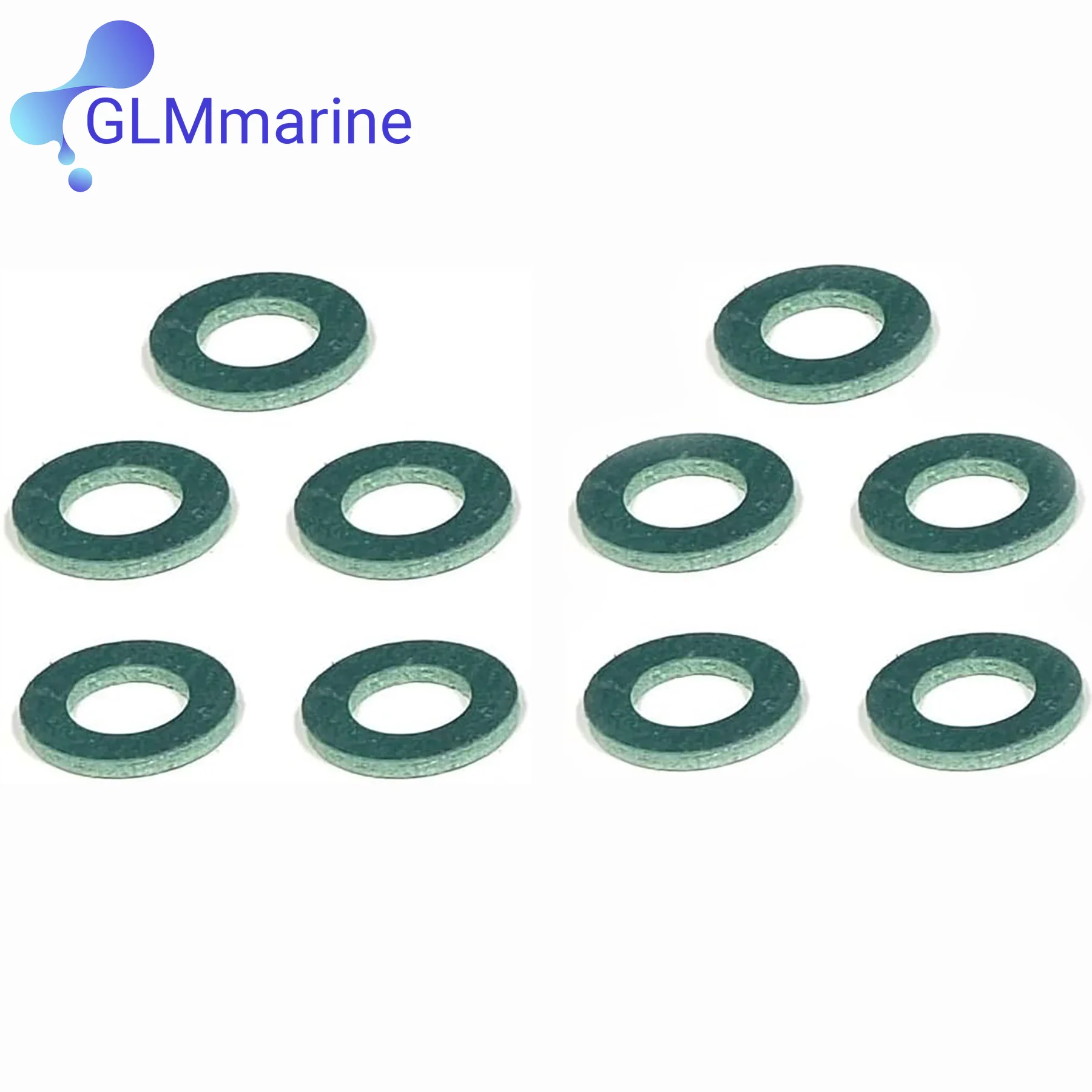 10Pcs Gear Oil Drain Plug Gaskets 09168-10034 GLM 38202 Fits Suzuki DF70A To DF300 4‑Stroke Marine Outboard Lower Unit