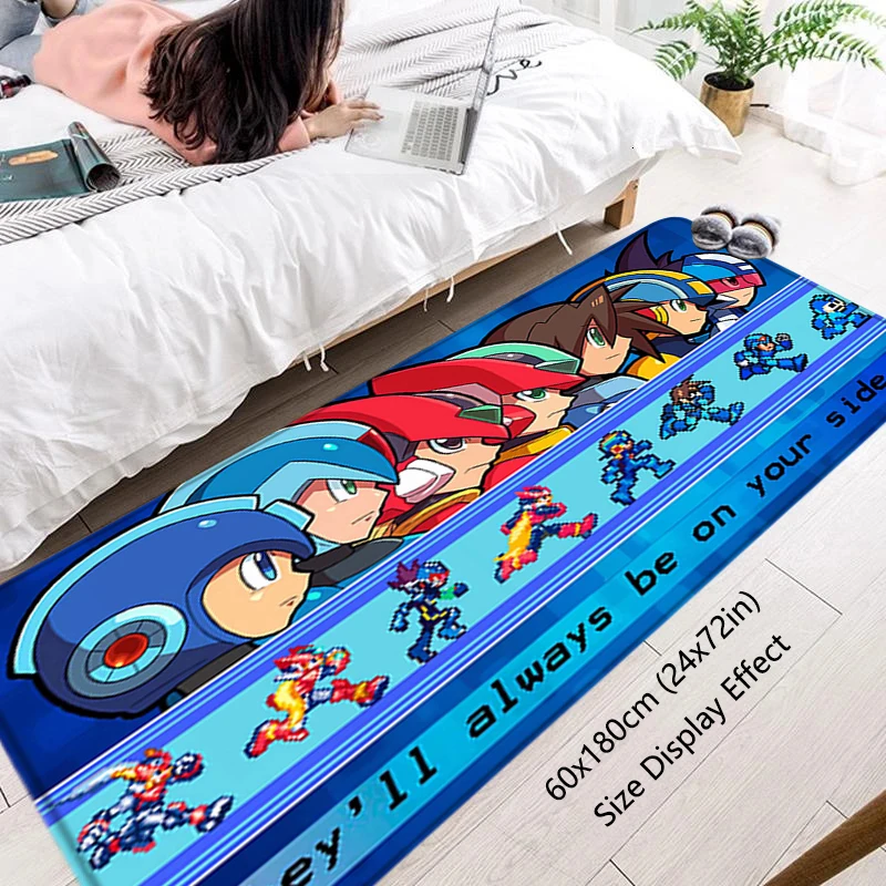 Interior Floor Mat Doormat Mega Man X8 Rockman Non-slip Foot Rug for Entryway Kitchen Carpet Bedroom Bedside Mats Home Decor