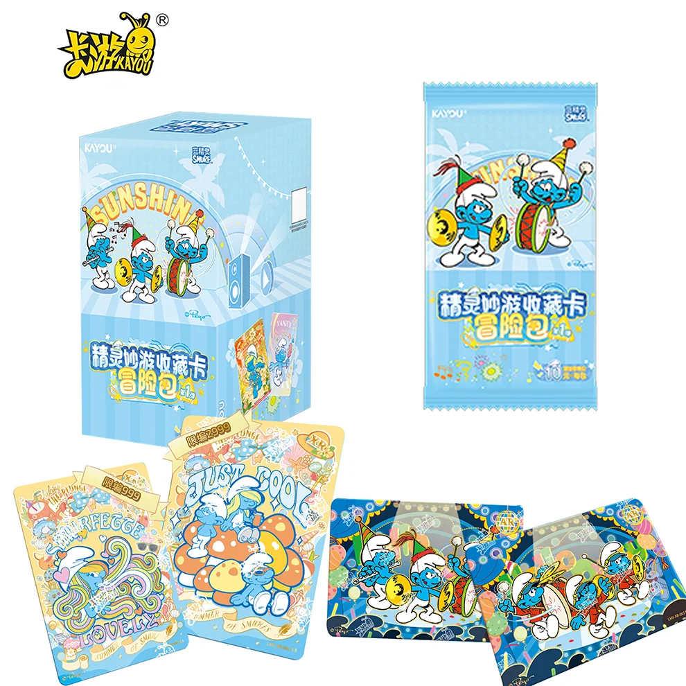 

Подлинная карта KAYOU Smurf Sprite Marvelous Series Adventure Pack XR ‌ Ограниченная серия Booster Box, классические аниме-детские игрушки для девочек