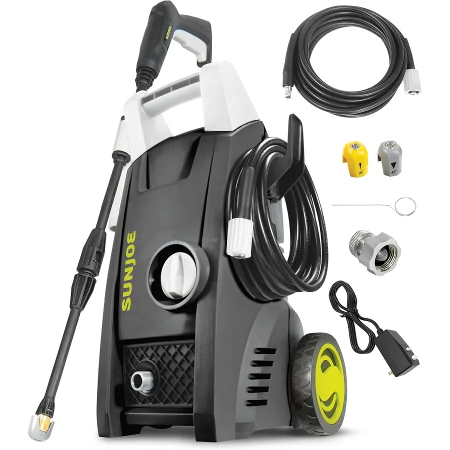 

Electric Pressure Washer 1850 Max PSI Black for Cars Fences Patios All Uses with GFCI Cord Adjustable Spray Wand Total Stop Sys