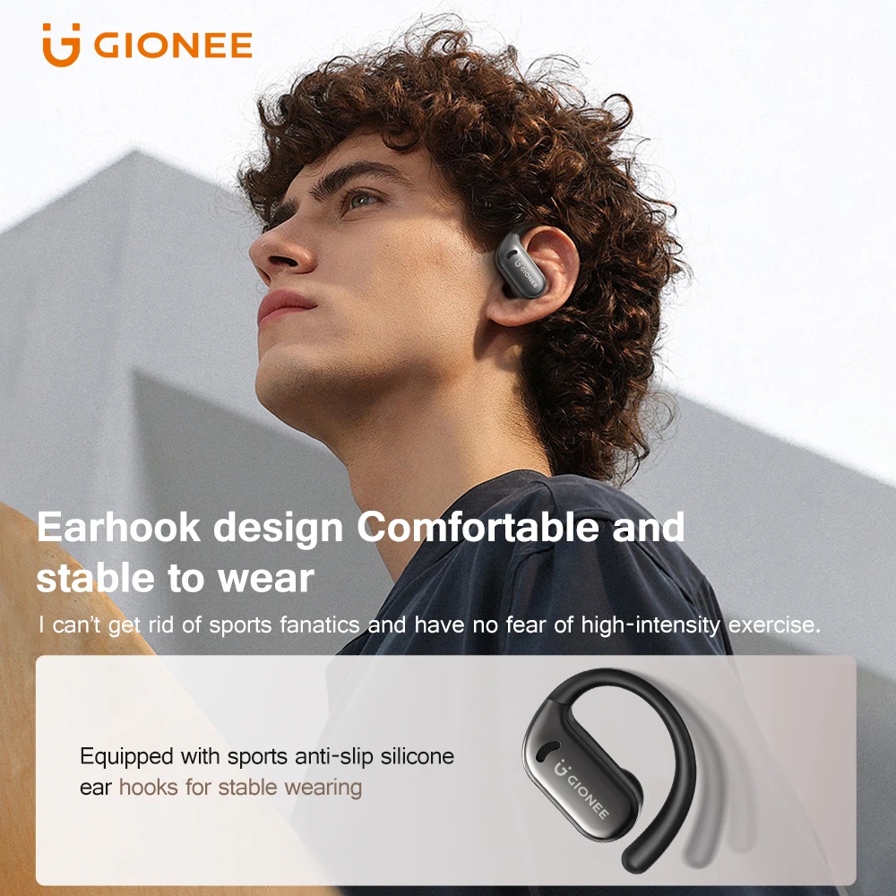 Gionee-Auriculares deportivos inalámbricos JL039 con Bluetooth 5,4, dispositivo de audio con micrófono, resistente al agua, reducción de ruido y llamadas