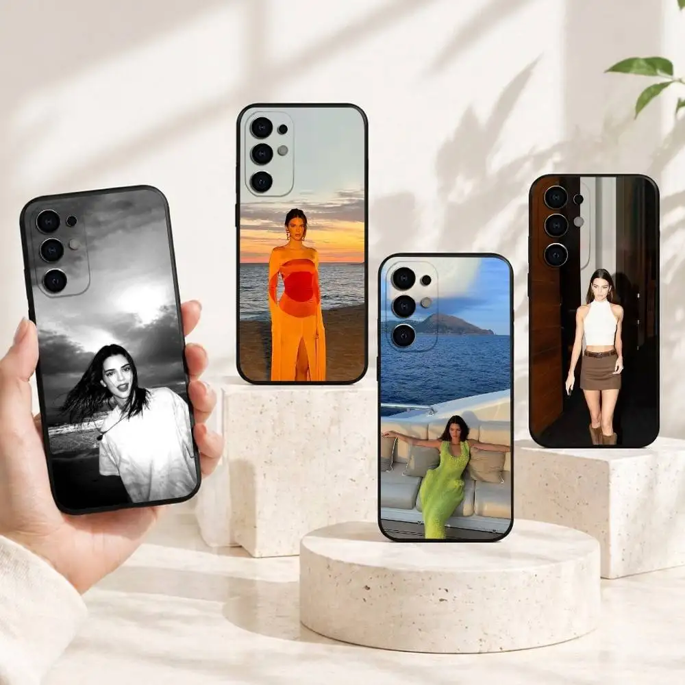 C-Celebrity K-Kendall Jenner Phone Case Black Silicone Soft For Samsung S25,S24,S21,S22,S23,S30,Ultra,S20,Plus,Fe,Lite