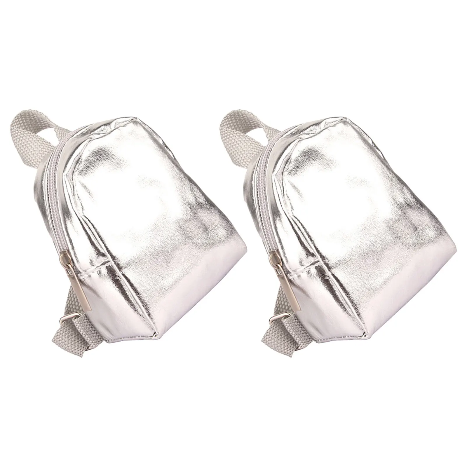 

2Pcs Miniature Zipper Backpack School Bags for Pretend Play Accessories Tiny Backpacks for Dollhouse Scenery Props
