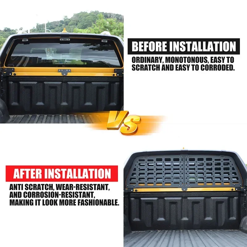 Aluminum Alloy Car Rear Windshield Panel Multifunctional Luggage Rack Tool Organizer Rack Auto Accessories For Ford Ranger 2023+