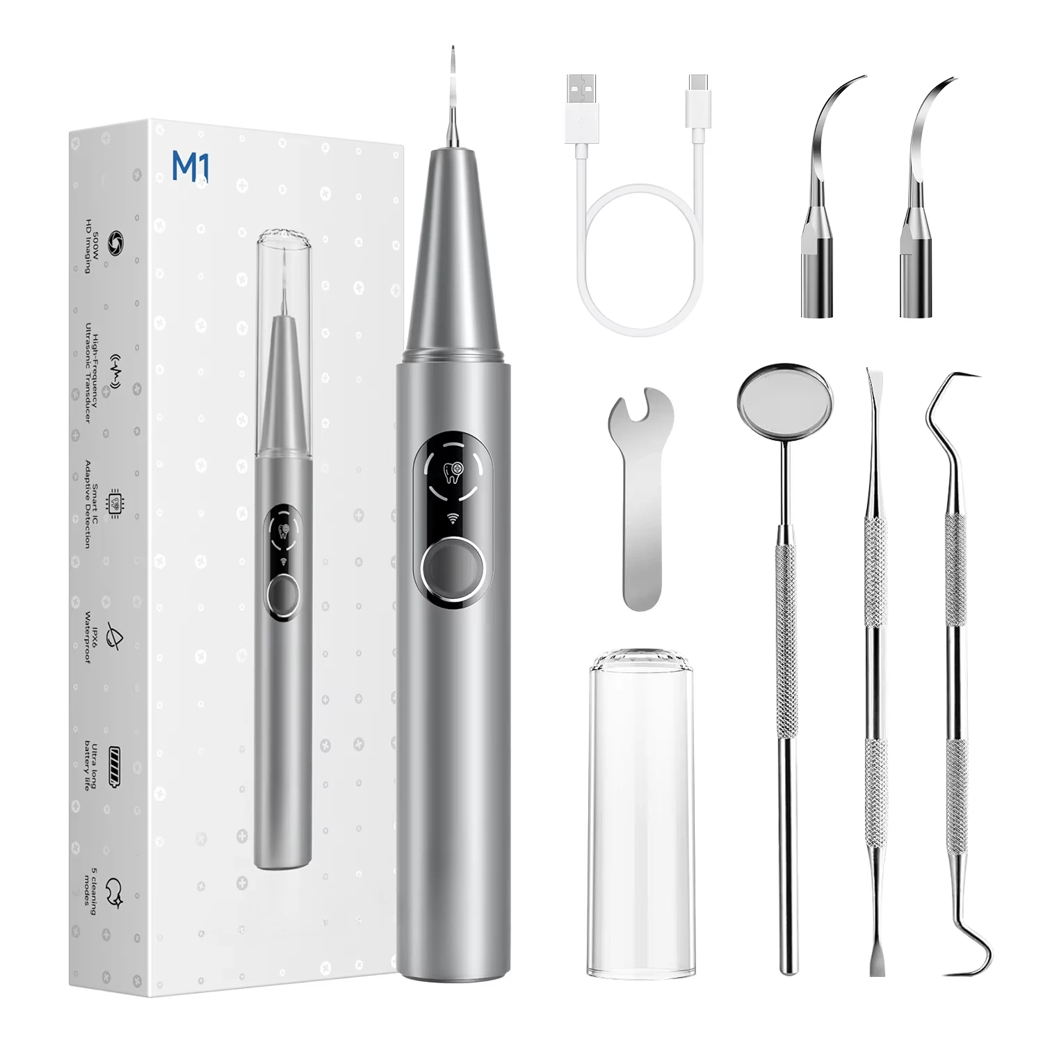 M1 Visible Tartar Plaque Whitening Oral Cleaner Machine Plaque Remover Cleaning Kit Dental Calculus Remover