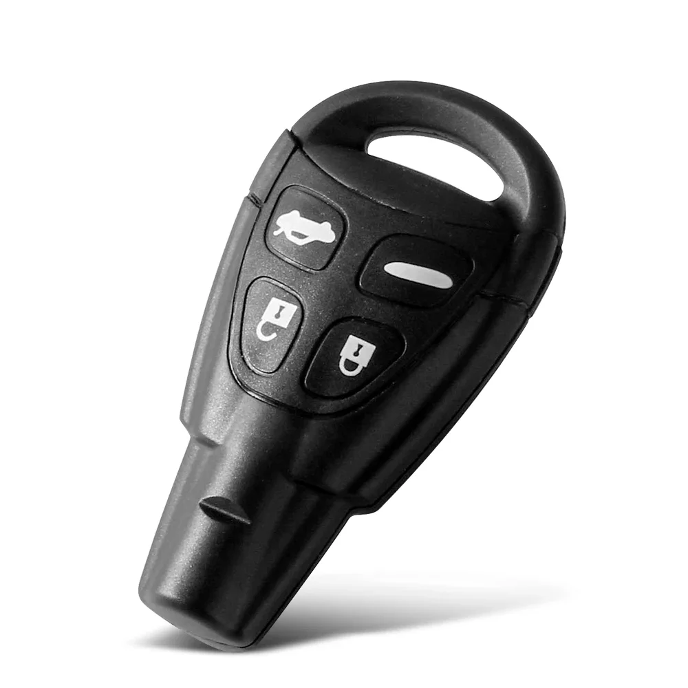 KEYYOU-Shell remoto da caixa chave do carro, lâmina sem cortes, cartão inteligente, Fob keyless, botão 4, ajuste para Saab 9-3, 9-5, 93, 2003-2007