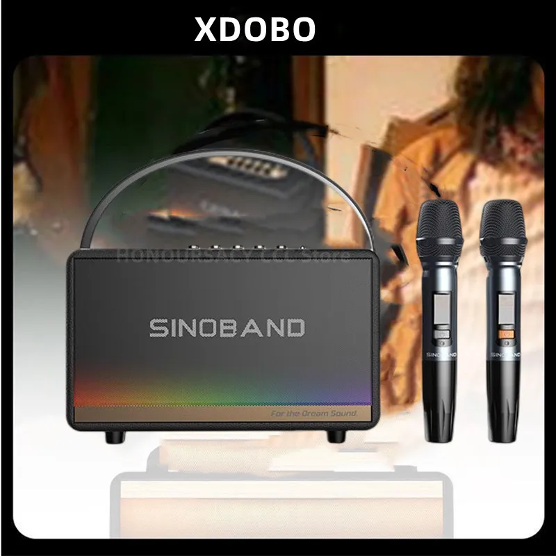 XDobo Mirage 130W High-Power Bluetooth Speaker Home Theater Karaoke Stereo Wireless Retro Subwoofer Portable TWS Audio With Mic