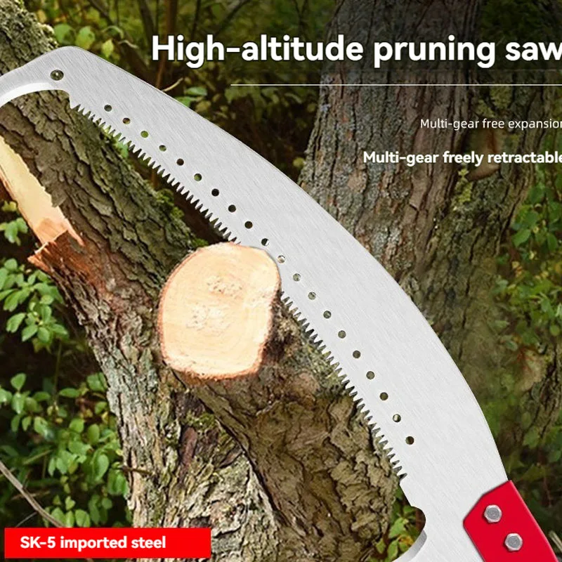 3M 5M Telescopic Pole Pruner Saw Lightweight For Home Orchard Tall Tree Trimming Backyard Fruit Tree Daily Gardening Maintenance
