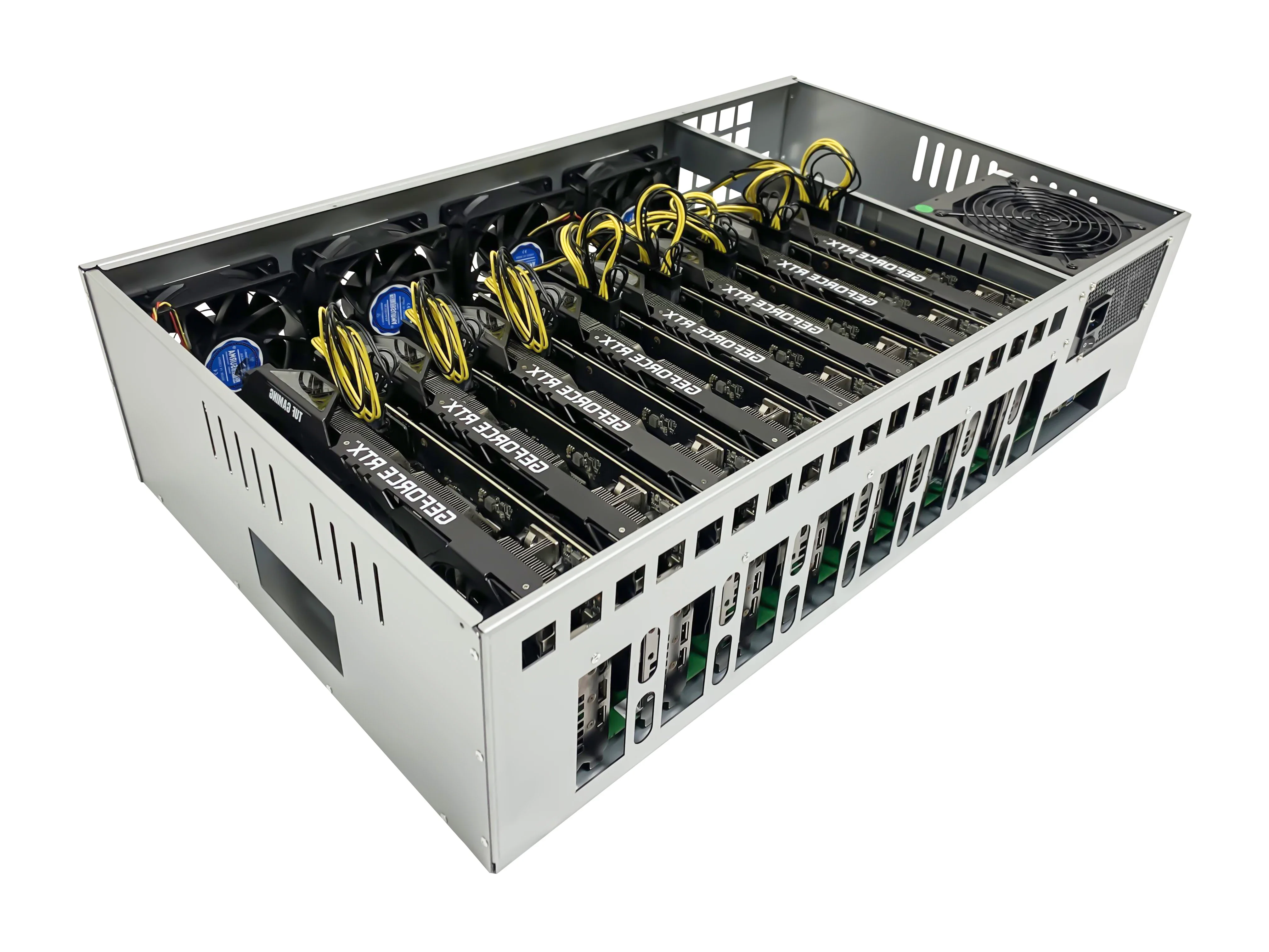 for Hot Sell 2pcs Xeon CPU and  GPU Servers Support 3060 3070 3080 AI Deepl-learning Rendering ALEO Sever DIMM  Computer Case