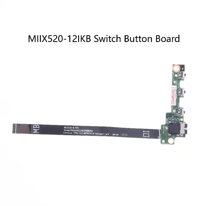 

1/2Pcs For MIIX 520-12IKB Switch Button Board Replacement With Cable Headphone Jack IO Board Audio Board