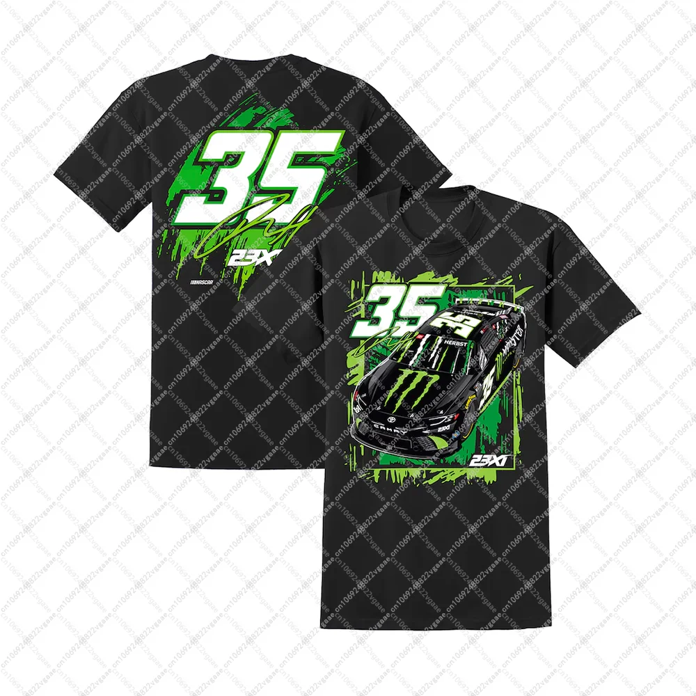 

Racing Team Men Jersey Adult Cotton Top T Shirt Train Casual Tee Boy Moto Clothes Motorcycle 2025 Riley Herbst 23XI 35 NASCAR