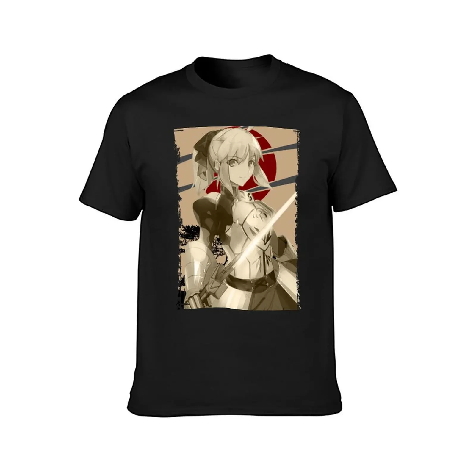 Saber Fate/Zero Fate Zero Feito Zero Retro Landscape Design T-Shirt animal prinfor boys oversizeds sweat T-shirt men