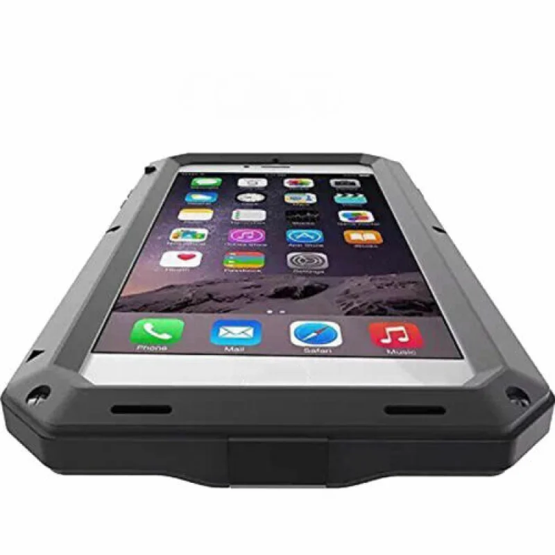 Heavy Armor Metal Rugged Case For iPhone 16 15 14 13 12 11 Pro Max XR XS 8 Plus Shockproof Premium Cover Gorilla Screen Protectr