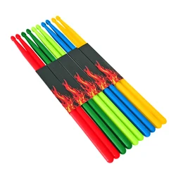 1 Pair 5A Nylon Drum Sticks Colourful Jazz Marching Drum ABS Drum Stick Percussion Instrument Parts Practice Accessories