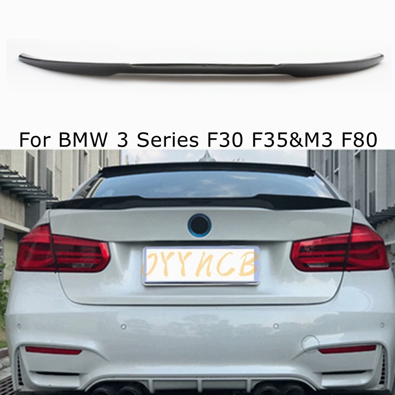 

V Style For BMW F30 F35 3 Series F80 M3 2013-2020 Spoiler Lip Car Styling Kit Carbon Fiber Car Rear Trunk Spoiler Wing