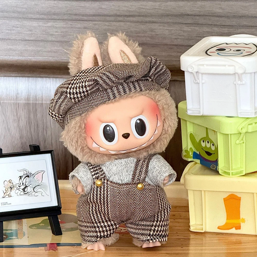 For 17cm labubu baby clothes outfi set cute dress up toy for labubu clothe Accessories