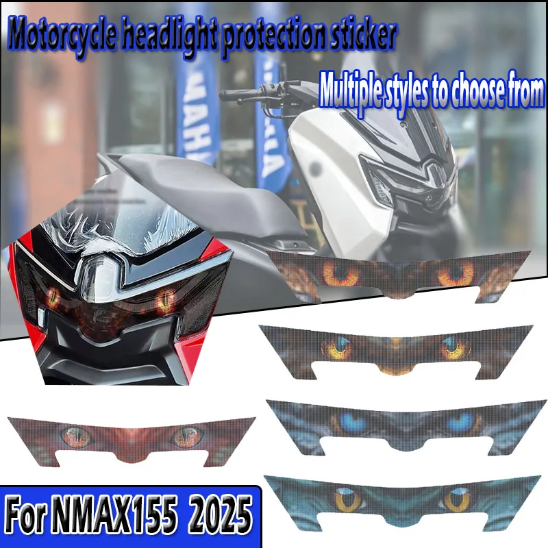 For NMAX NMAX155  2025 Waterproof Motorbike Headlight Guard Decals Accessories Fashion Motorcycle Head Light Stickers