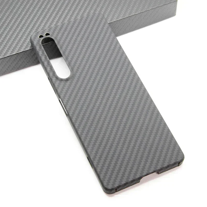 Case for Sony XPeria 1 IV Ultrathin Real Carbon Fiber Aramid Anti-explosion Cell Mobile Phone Protective Cover Protection Shell