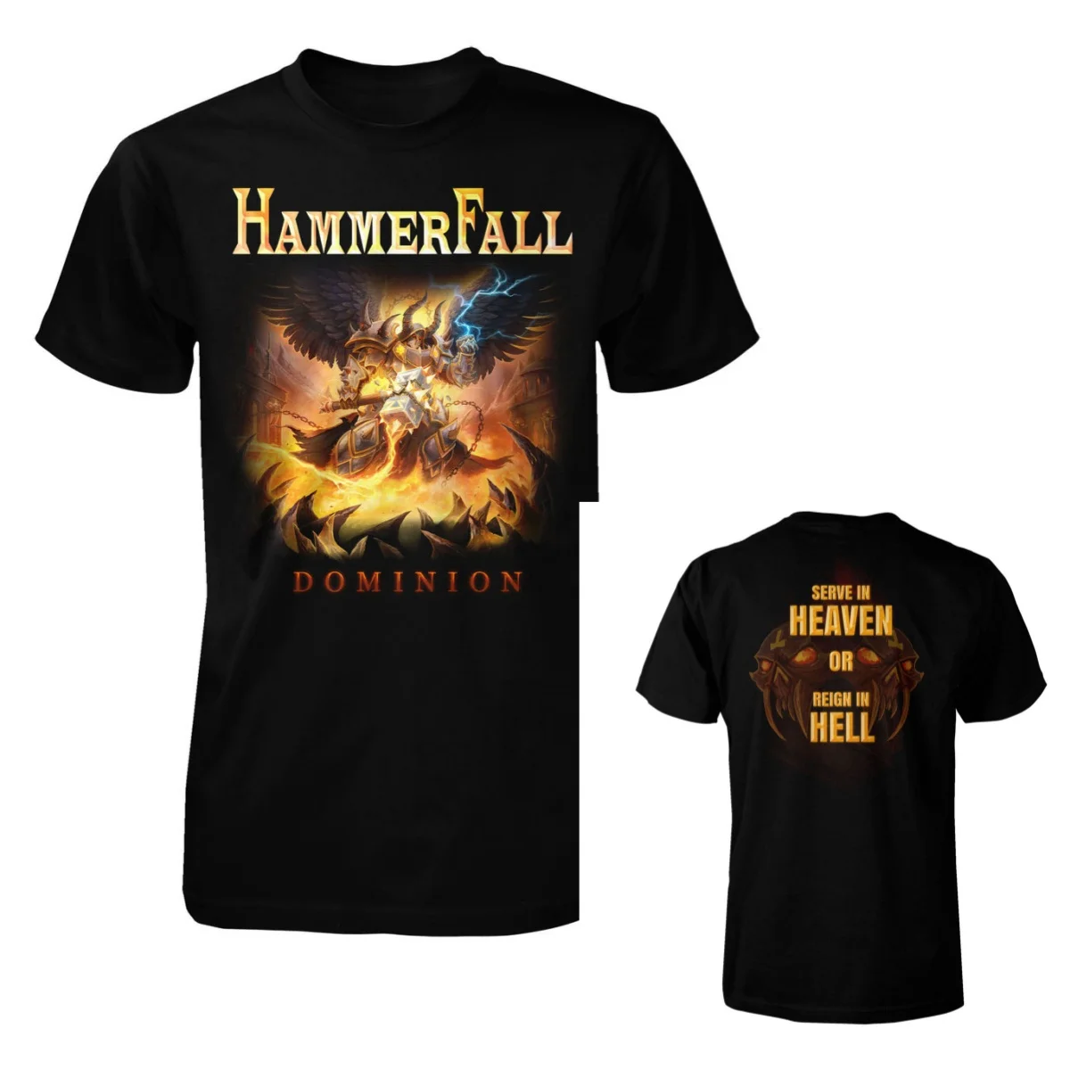 Pop Hammerfall Graphic Cotton T-shirt Unisex Summer Short Sleeve Fashion Brand Tee Luxury Casual Vintage Tees