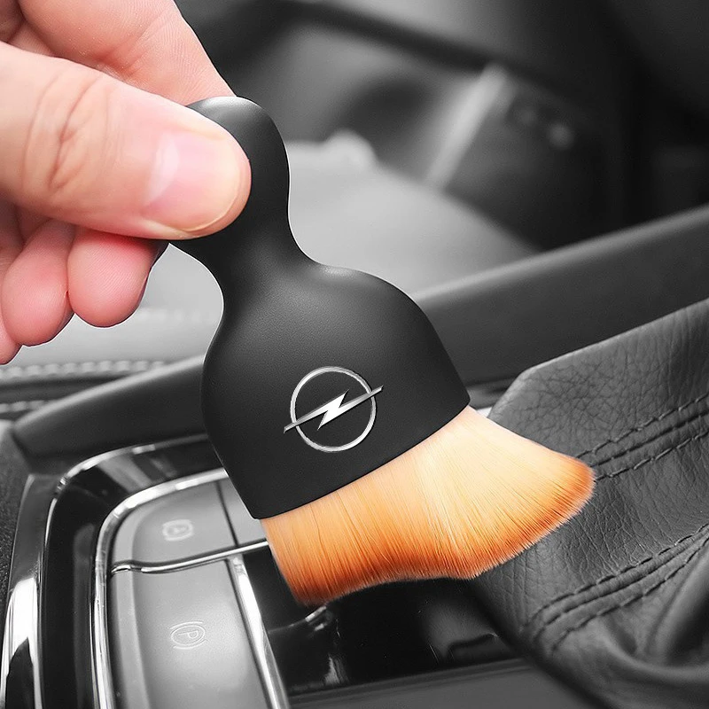 Car Badge Dust Brush Interior Detail Gap Air Vent Cleaning Soft Brush For Opel Honda Jaguar Ford JEEP Acura Subaru Fiat Volvo