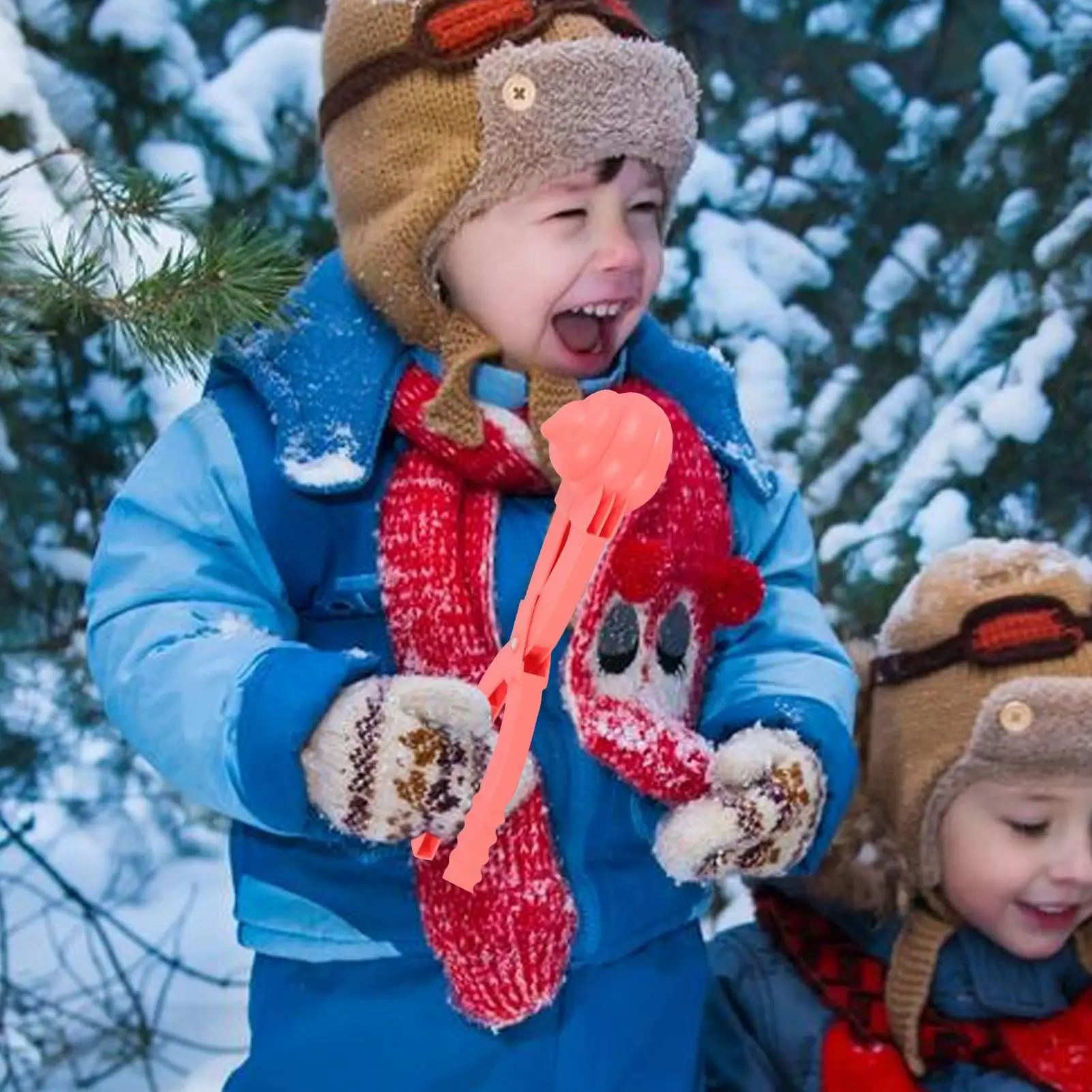 Grappige Kak Sneeuw Schimmel SnowballMaker Sneeuw Speelgoed Winter Sneeuw Schimmel Tang Draagbare Cartoon Sneeuw Zand Clip Schimmel Kid Sneeuwballengevecht