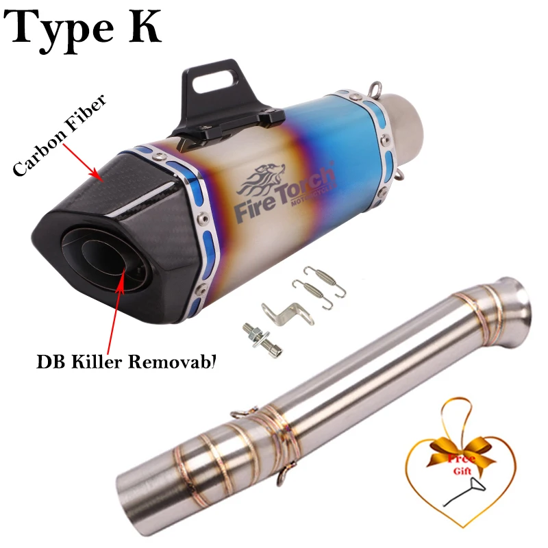 Slip On For CFMOTO 800MT 800 mt CF800-5A 2021 2022 Motorcycle Exhaust Escape Moto Middle Tube Link Pipe Carbon DB Kliier Muffler