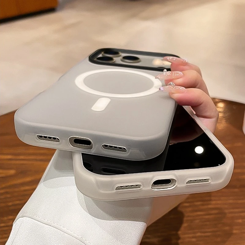 حافظة مغناطيسية شفافة من الدوبامين 17 Pro Max لهاتف iPhone 17Air 16 15 14 13 12 Pro Max Plus 11 غطاء مقاوم للصدمات 2in1