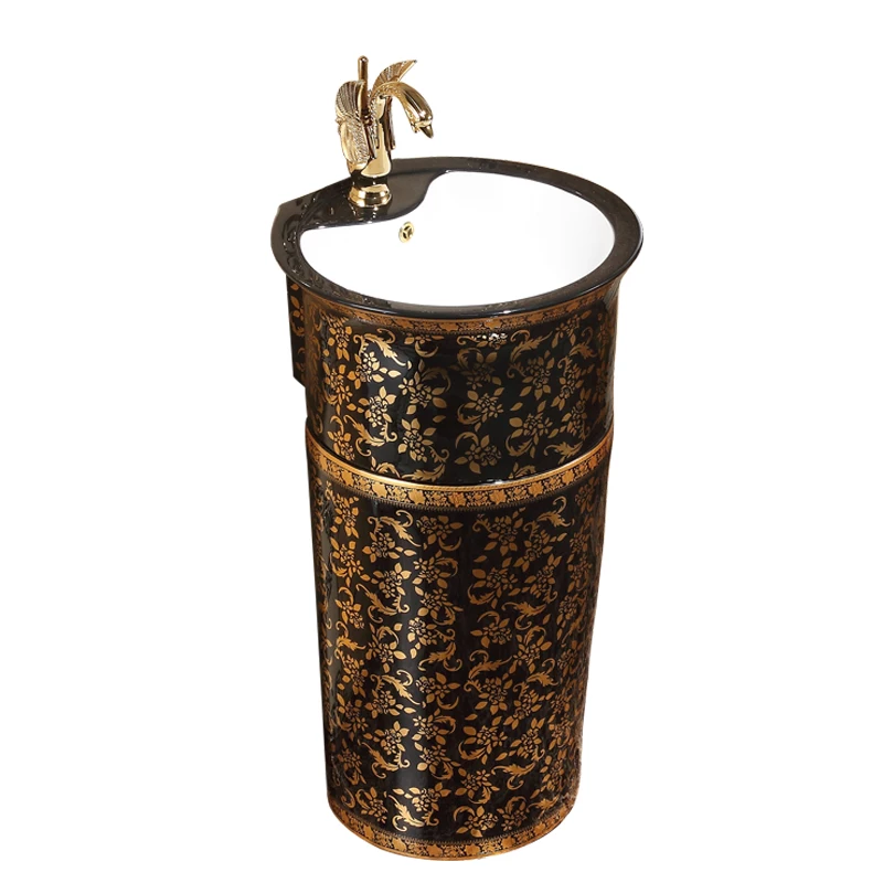 Bacia Coluna Clássica, Lavatório Preto, Cor