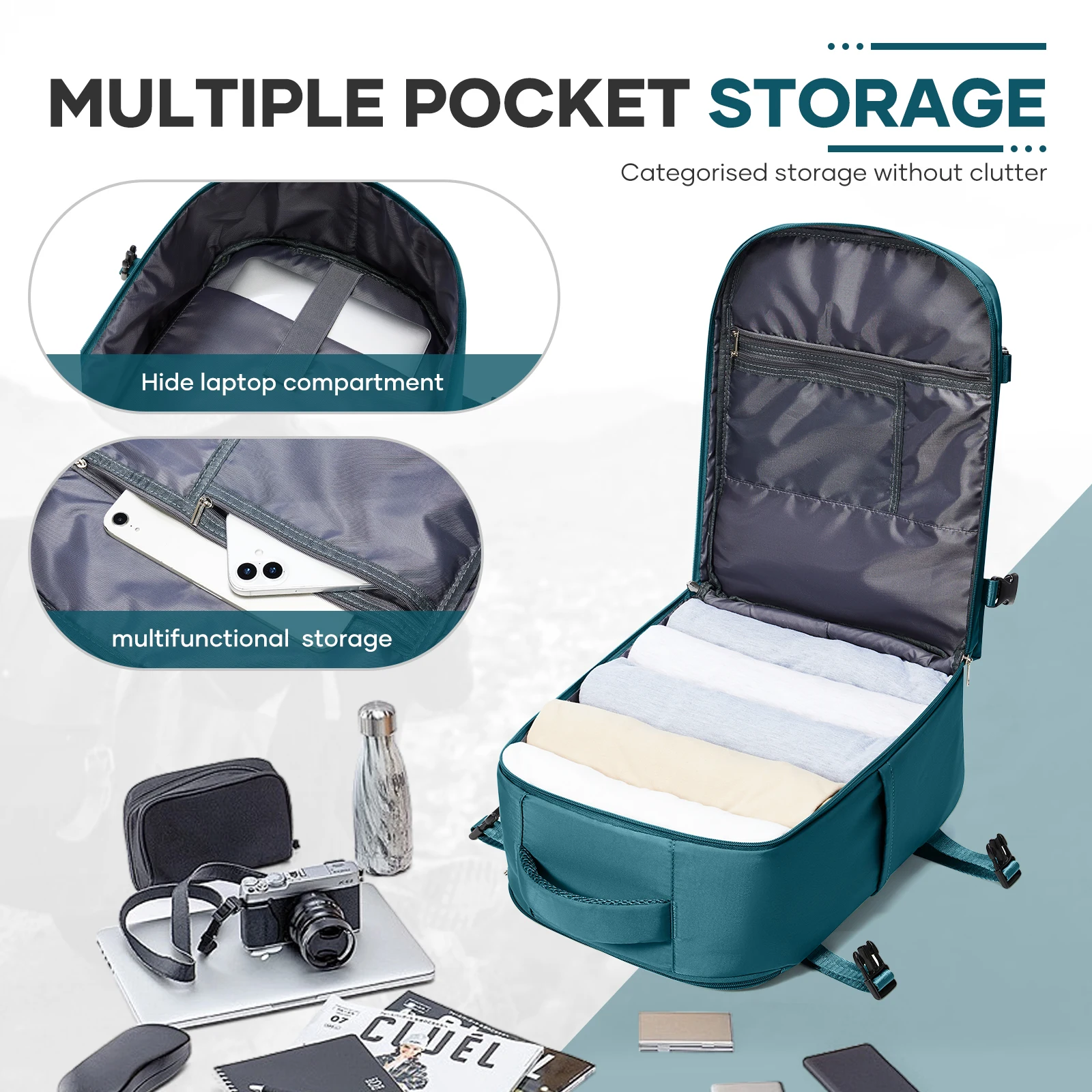 Ryanair Hand Luggage 40x30x20 Travel Backpack for Women Men Casual Backpack, got bag rucksack，Bagage Cabine 40x30x20, Work Bag