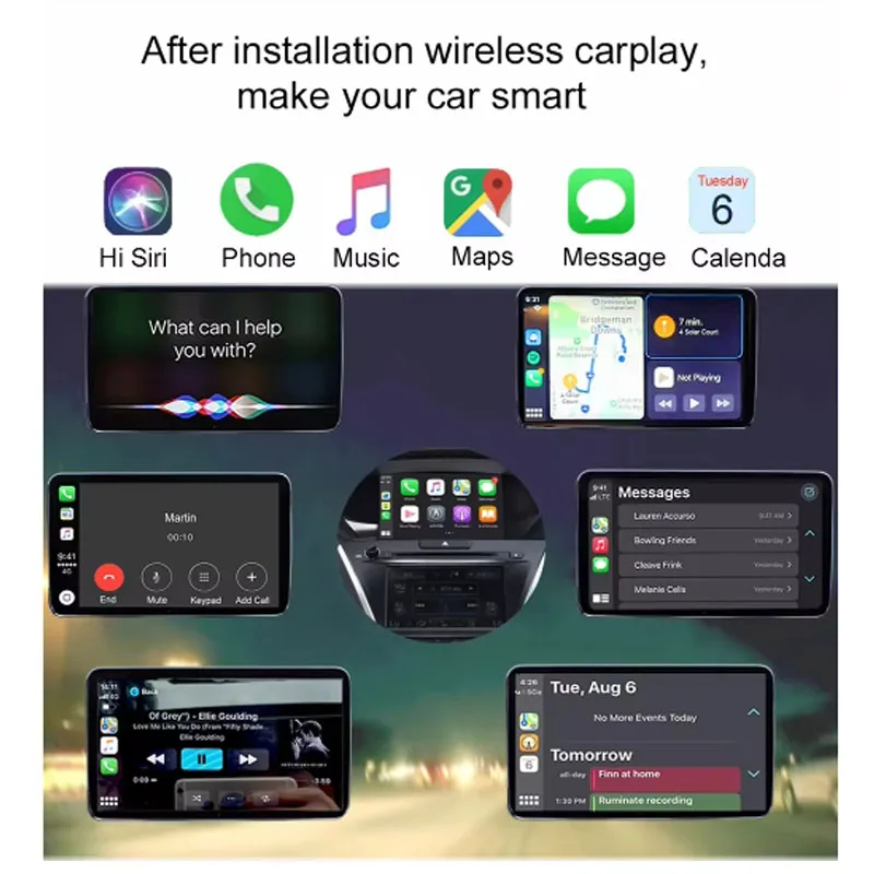 Wireless Apple Carplay Android Auto Smart Module Box for Benz 4.5 A/B/C/GLK/ML