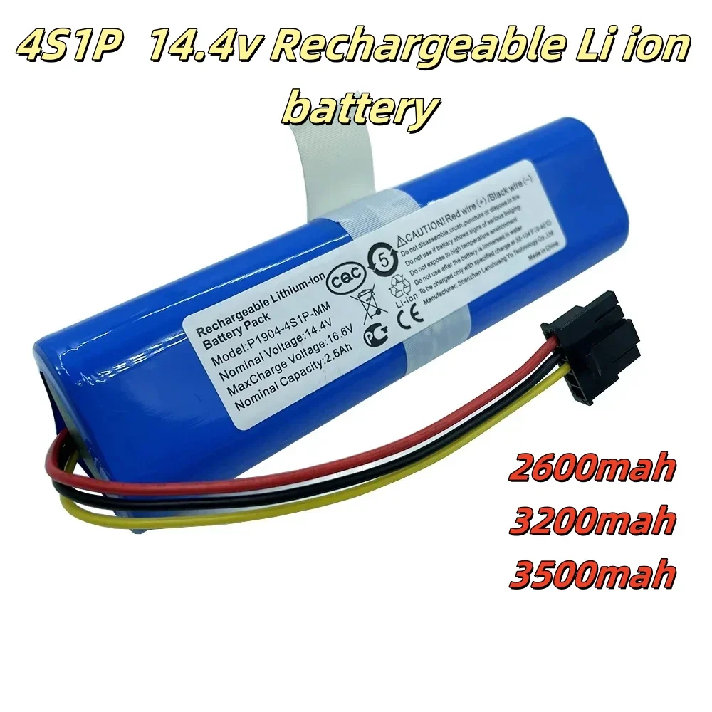 

14.4V 2600mAh Rechargeable Vacuum Cleaner Liion battery For Conga 3290 3390 3490 3590 3690 3790 3890 Sweeping Mopping Robot