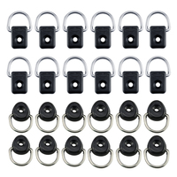 12pcs Kayak D Ring Tie Down Loop Screws Boat Deck Fitting Rigging For Kayak Canoe Boat Fishing Raft Dinghy Oval Square Accessory