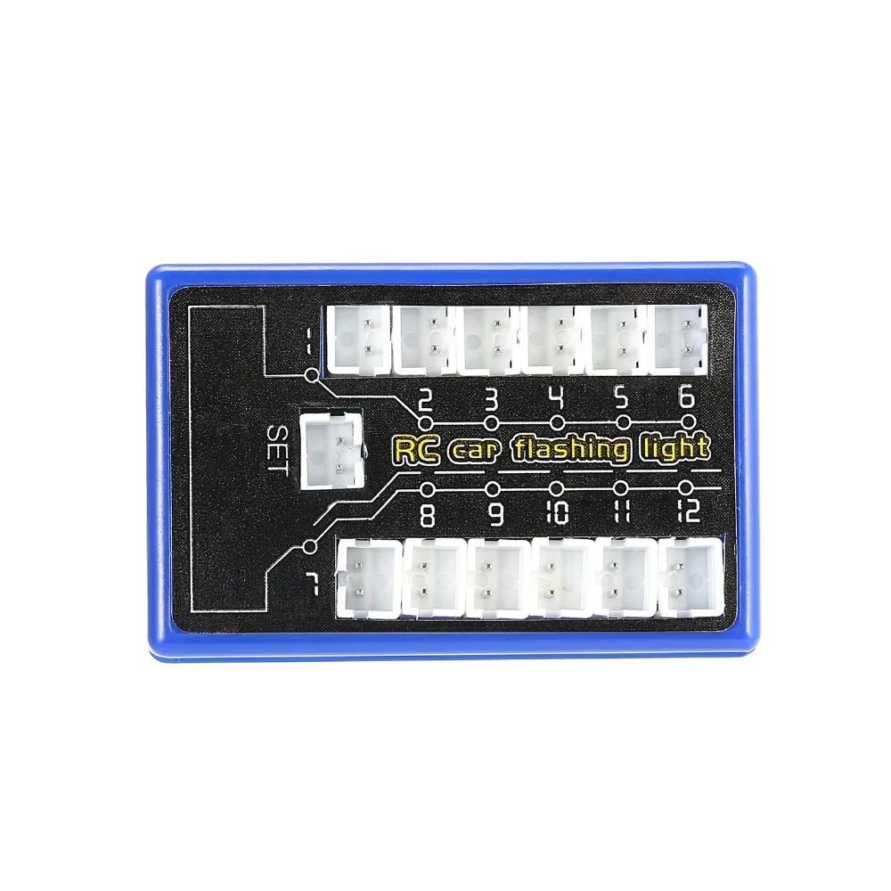 

12 LED Ultra Bright RC Car Flashing Light System Strobe Lamp Kit for 1/10 1/8 Drift HSP TAMIYA CC01 4WD Axial SCX10 Truck Part