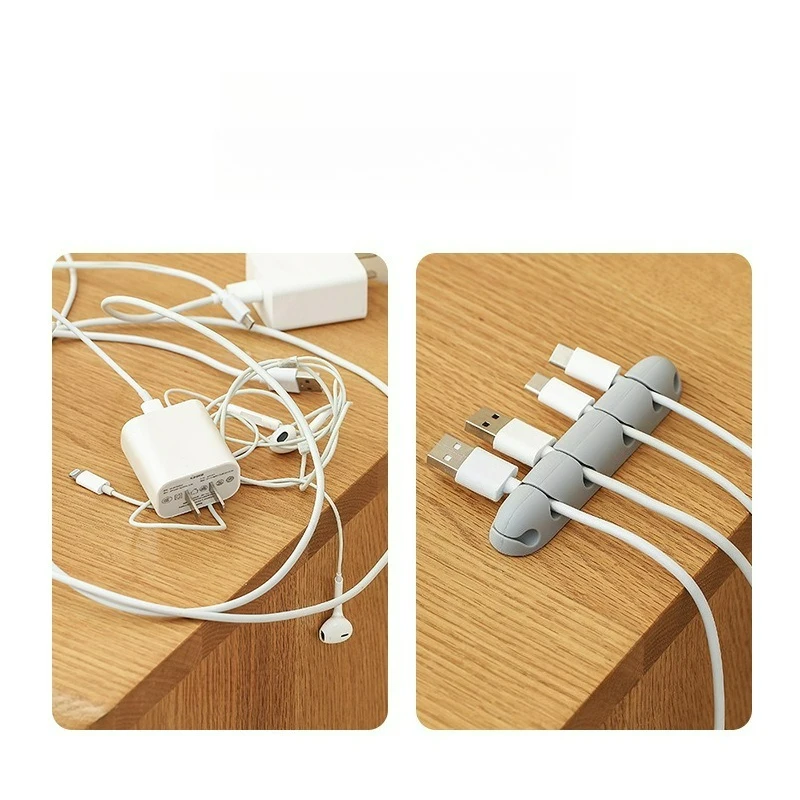 Multifunctional Desktop Data Cable, Mouse Cable Manager, Silicone Paste Charging Cable Holder Buckle
