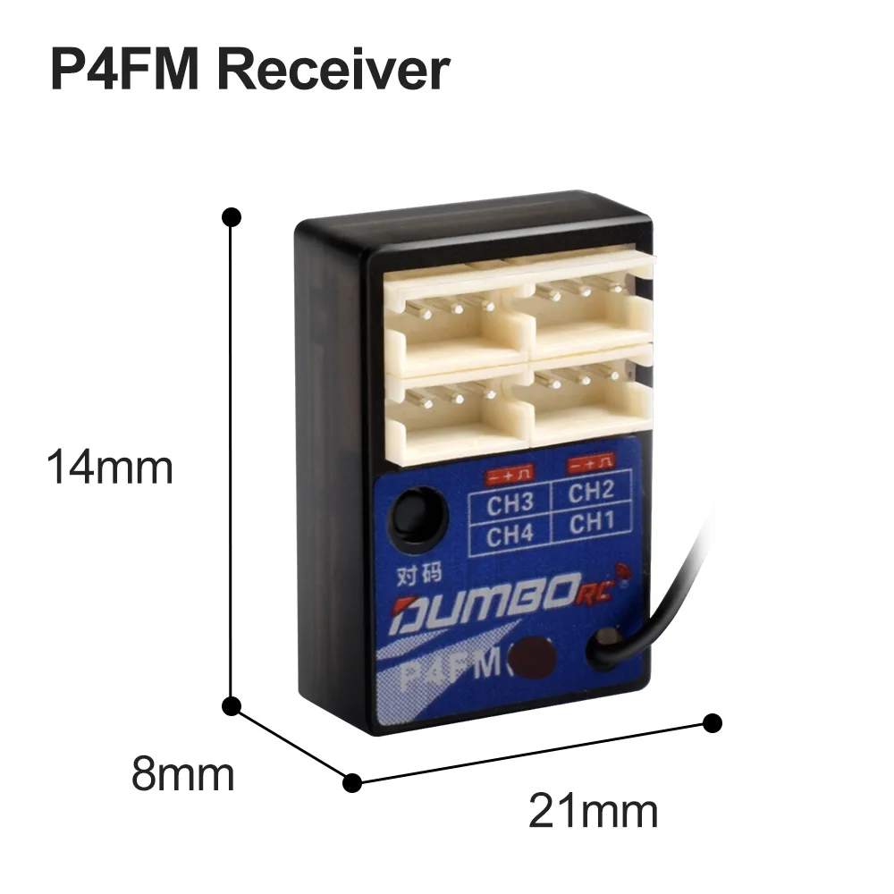 DUMBORC 2,4 GHz Empfänger P6F P6F(G) P6DC P6DC(G) P4FM(G) P4FM P6FP P10F P10F(G) Empfänger mit Gyro/ohne Gyro Für RC Auto Boot