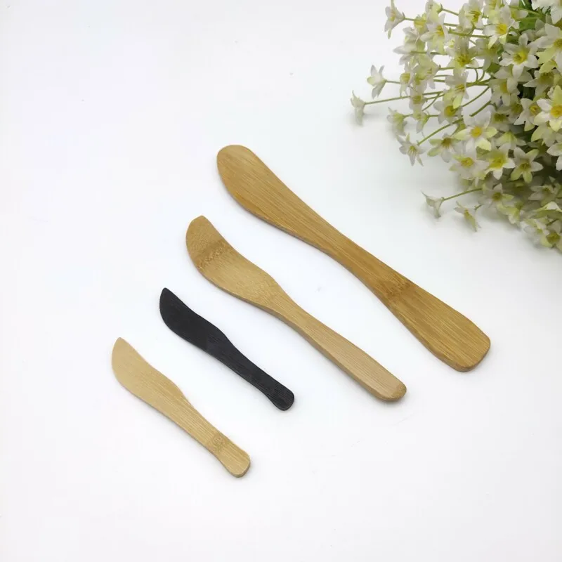 200pcs Cheese Spreader Jam Mask Spoon Dumpling Filling Spatula Butter Knife Bamboo Wooden