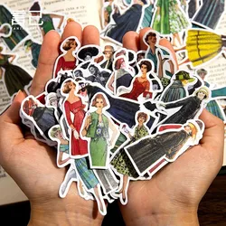 15 pcs VIntage People Stickers Retro Fashion Girls Women Washi Stickers For Scrapbook Supplies DIY Crafts Embellishment