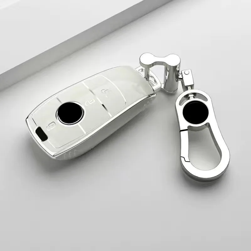 

TPU Car Key Case Cover Shell With Keychain For Mercedes Benz A C E S G Class GLC CLE GLS CLA W176 W177 W205 W213 W222 X167 AMG