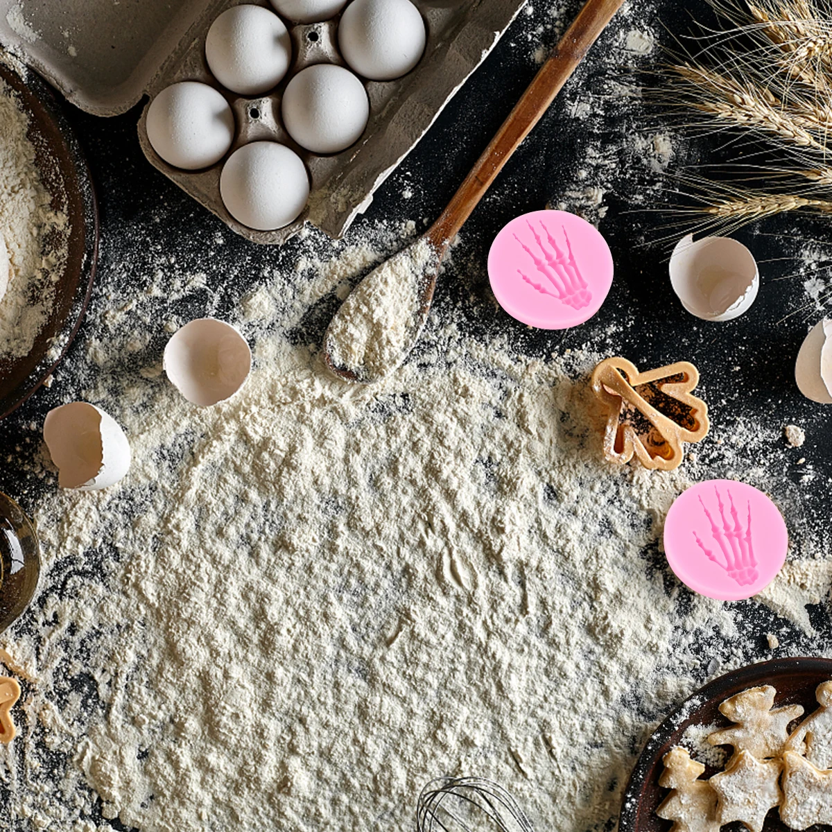 

Silicone Candy Moulds Hand Nonstick Heat Resistant Chocolate Soap Mold for Birthday Party Cake Decoration