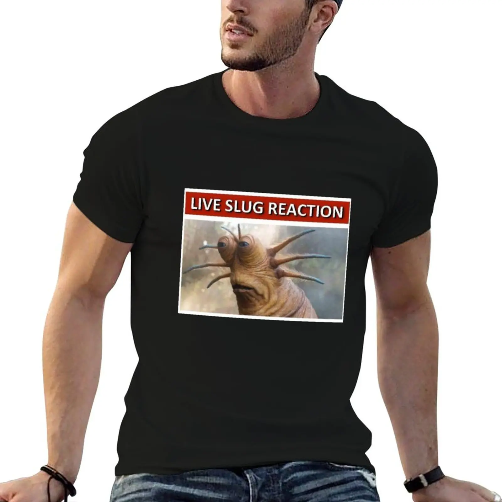 Live Slug Reaction T-Shirt Casual Daily Graphic Tee