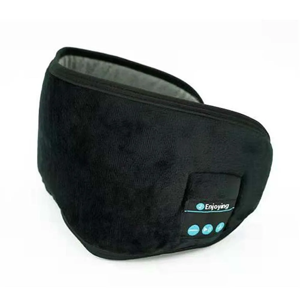 Masker Mata 5.0 kompatibel dengan Bluetooth nirkabel lembut Headset Stereo tidur penutup mata Subwoofer penutup mata tidur yang dipasang di kepala