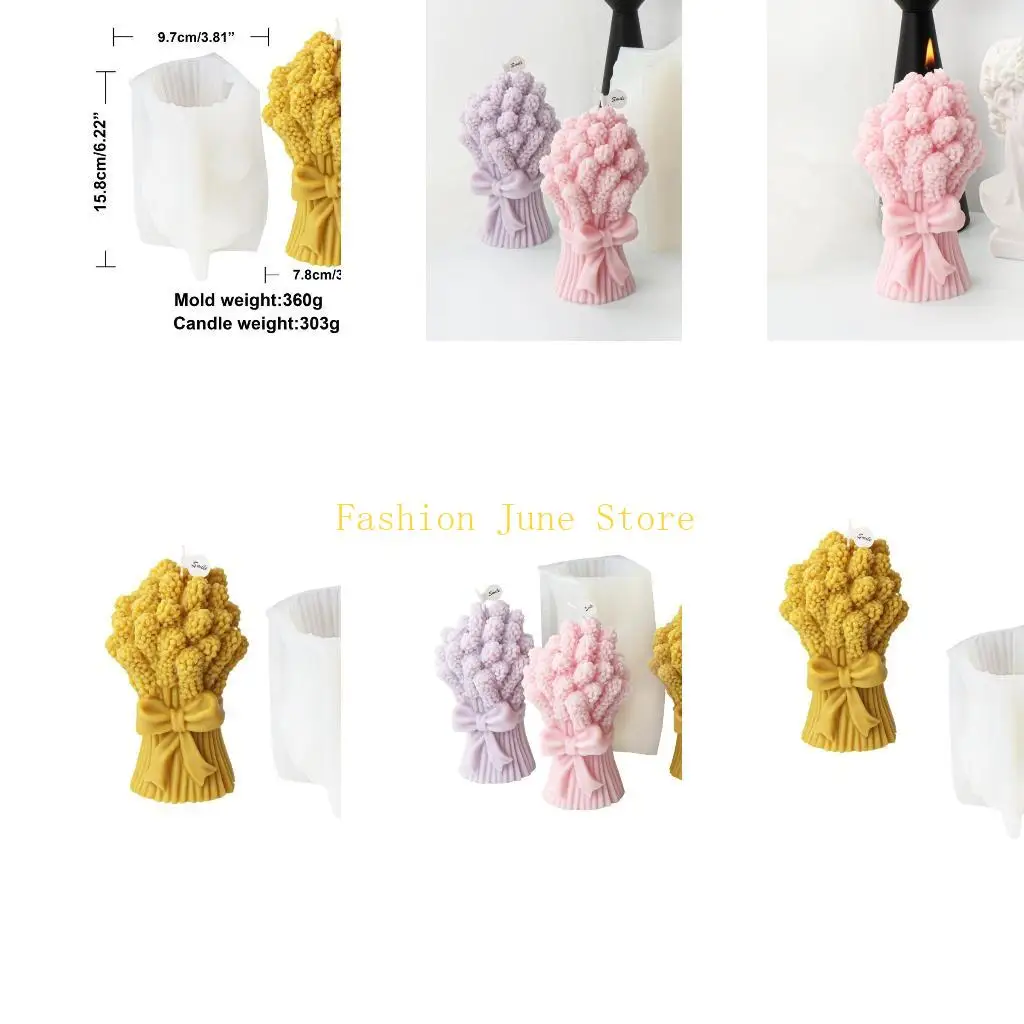 

N5KA 3D Bouquet Silicone Mold DIY Scented Epoxy Casting Mold Home Decors