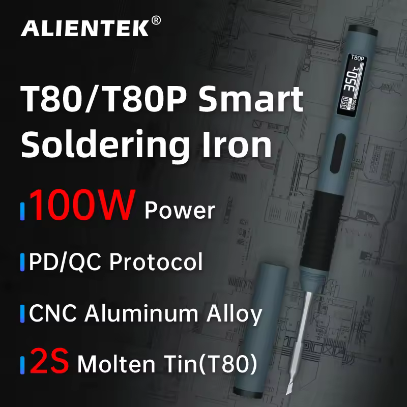 ALIENTEK T80/T80P Soldering Iron Adjustable Temperature 100W Fast Heat Portable Digital Smart Electric Welding Station Kit C245 image_1