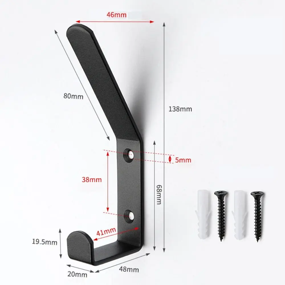 Strong Bearing Capacity Wall Coat and Hat Hook High Hardness Anticorrosion Wall Storage Hook Rust-resistant Cold Rolled Steel